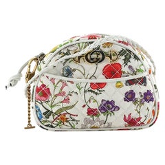 Gucci Camera Shoulder Bag Quilted Flora Canvas Small