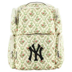 Gucci MLB Front Pocket Backpack Printed Satin with Applique Medium