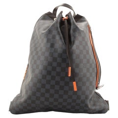 Louis Vuitton Drawstring Backpack Limited Edition Damier Cobalt Race