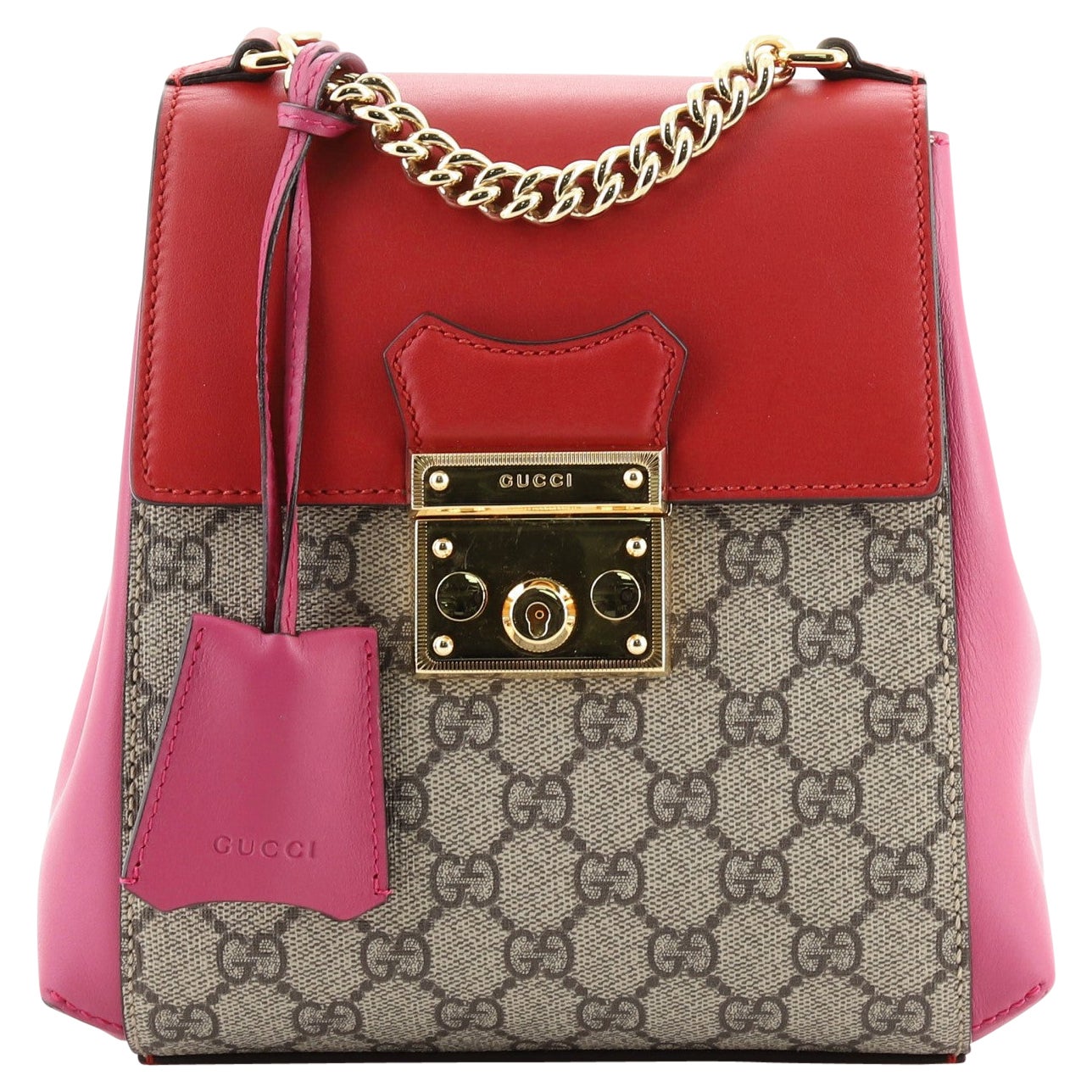Gucci Padlock Backpack GG Coated Canvas and Leather Mini at