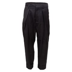 Ann Demeulemeester Black Pleated Wool Trousers