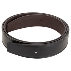 HERMES black brown 32mm Reversible Belt Strap 105 Box / Togo leather