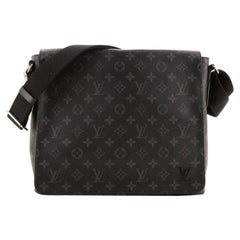 Louis Vuitton Men’s Messenger Voyage Pm Shoulder Bag Monogram Eclipse Black  Gray