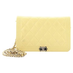 Chanel Boy Wallet on Chain Quilted Lambskin