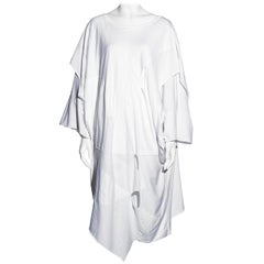 Vintage Comme des Garcons white oversized patchwork t-shirt dress, ss 1983