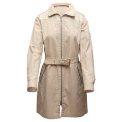 Prada Beige Belted Trench Coat