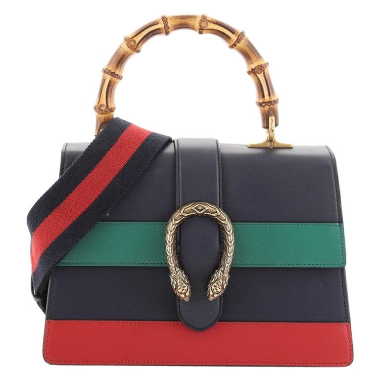 Gucci Dionysus Bamboo Top Handle Bag Colorblock Leather Medium at 1stDibs