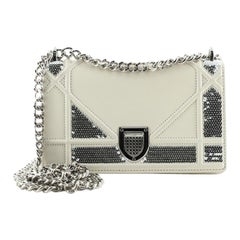 Christian Dior Diorama Flap Bag Sequin Embellished Lambskin Mini