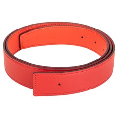 HERMÈS Ceinture réversible rose Jaipur 32 mm avec sangle 100 Swift/Epsom en cuir