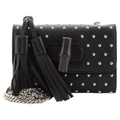 Gucci Miss Bamboo Shoulder Bag Studded Leather Small