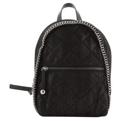 Stella McCartney Falabella Front Zip Backpack Quilted Shaggy Deer Mini