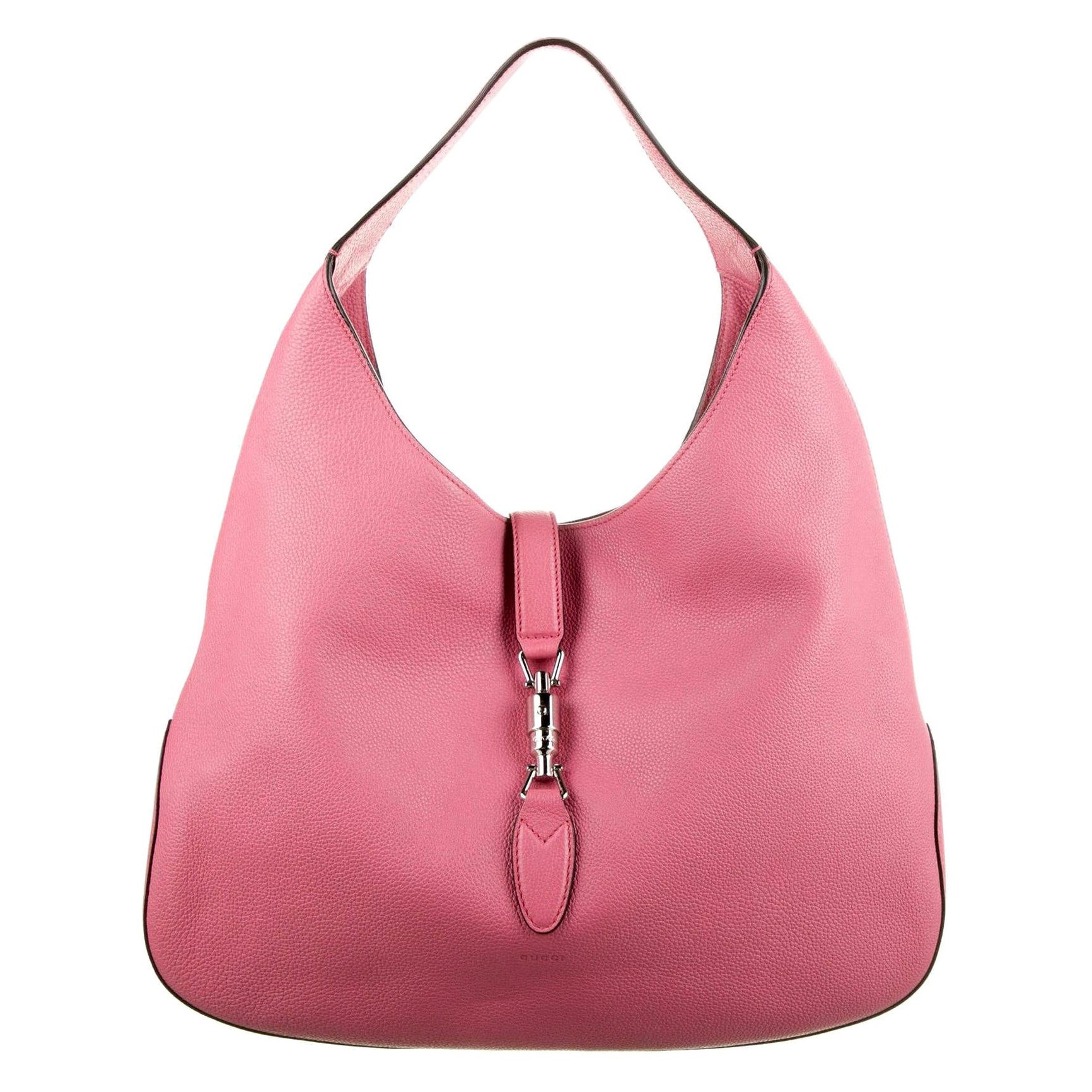 New With Tags Gucci Extra Large Pink Leather Jackie O Gaga Bag $3595 Fall 2014