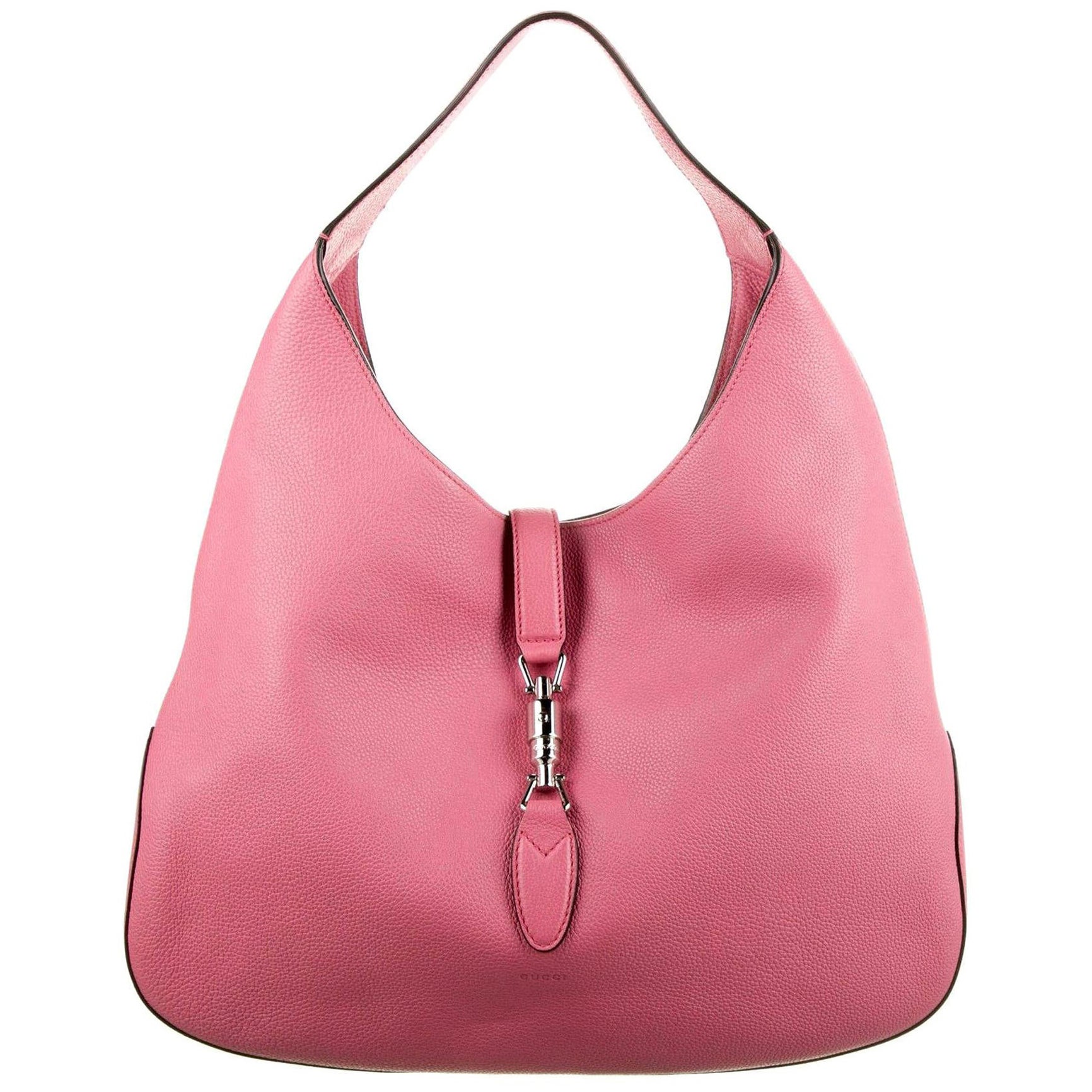 New With Tags Gucci Extra Large Pink Leather Jackie O Gaga Bag $3595 Fall 2014