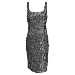 Michael Kors Collection - Tubino in seta metallizzata platino