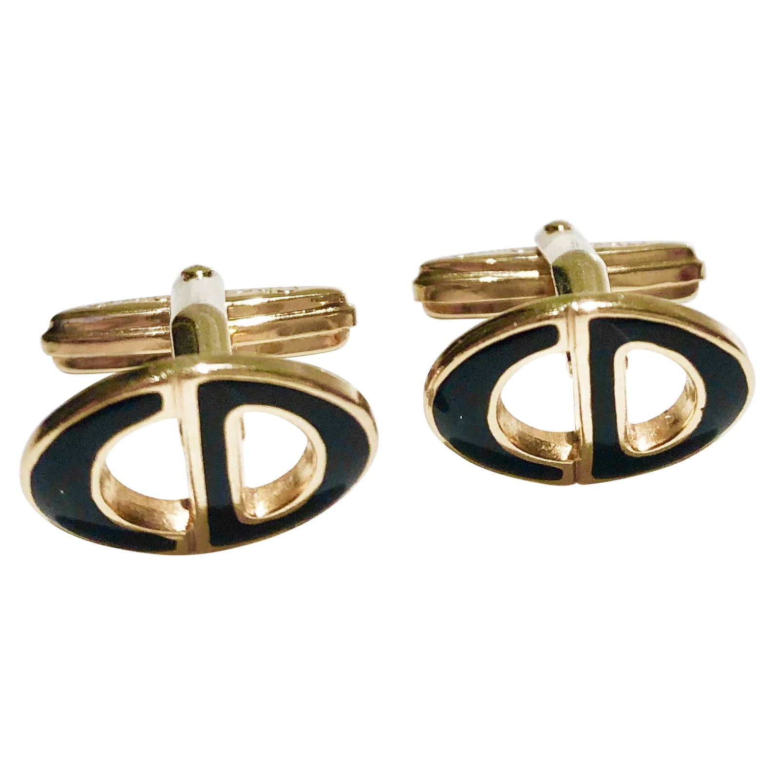 Christian Dior Gold Ribbon Bow Cufflinks at 1stDibs dior cufflinks