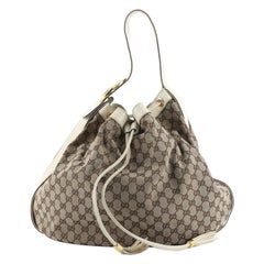 Gucci Interlocking Icon Drawstring Hobo GG Canvas Large