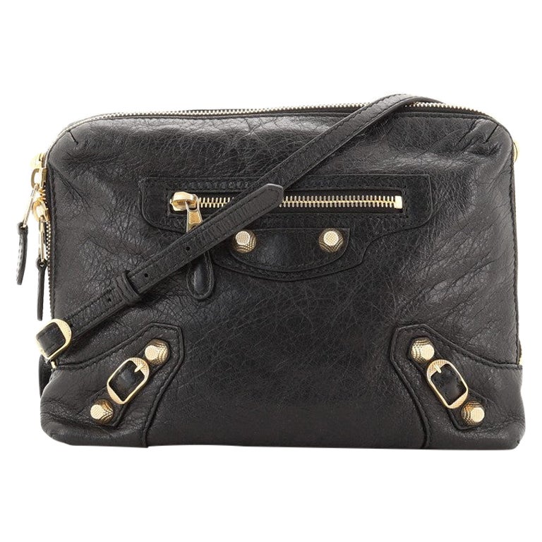 balenciaga leather reporter bag