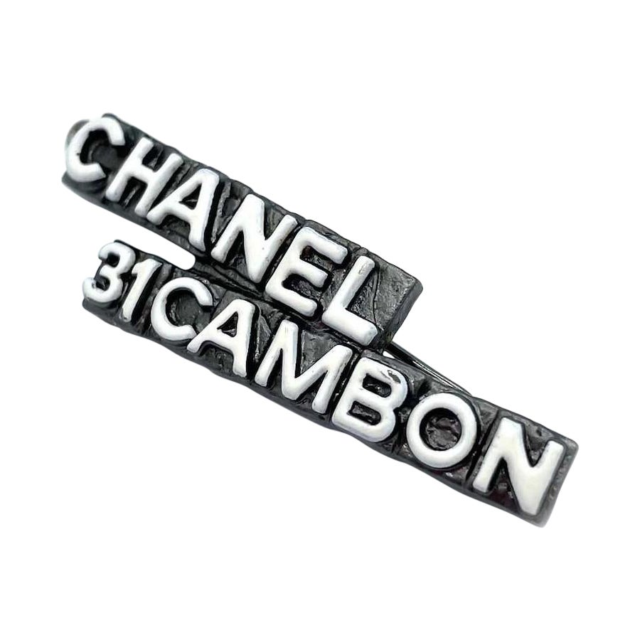 Chanel 31 Cambon Hairslide in Silver Plated Metal