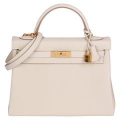 2020 Hermes Craie Togo Leder Kelly 32cm Retourne