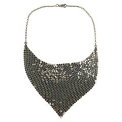 Paco Rabanne Used Silver Mesh Metal Necklace