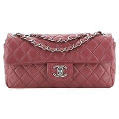 Chanel Classic Single Flap Bag Quilted Lambskin East West
