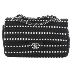 Pre-owned Chanel Medium Classic Double Flap Bag White and Black Tweed –  Madison Avenue Couture