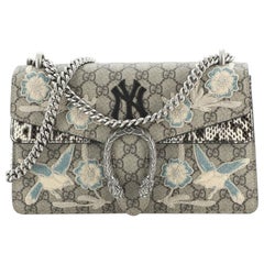Gucci MLB Dionysus Bag Embroidered GG Coated Canvas with Python Small