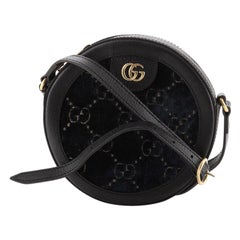 Gucci Ophidia Round Shoulder Bag GG Velvet Mini