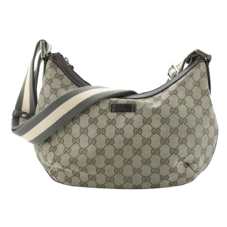Gucci Saddle Zip Messenger Bag GG Canvas Medium at 1stDibs