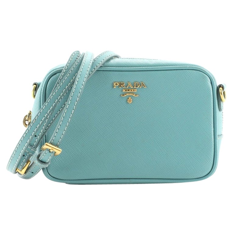 Prada Saffiano Leather Zip Crossbody Bag