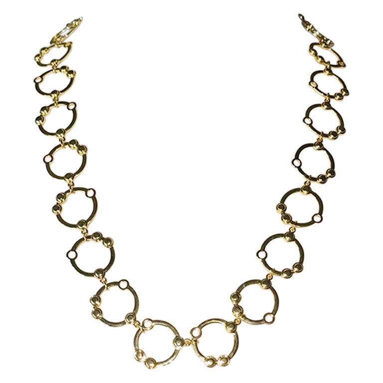 Syd+Pia Rebellion Collection-Selene 24" Spherical 14k Gold Plate Brass Necklace