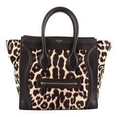 Celine Gepäcktasche Leopardenmuster Ponyhaar und Leder Mini