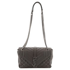 Saint Laurent Classic Monogram Slouchy Envelope Satchel Mixed