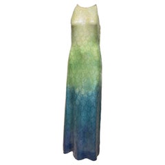 1970s Halston Ombre Sequin Dress