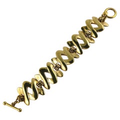 Christian Dior Boutique Vintage Gold Toned Link Bracelet