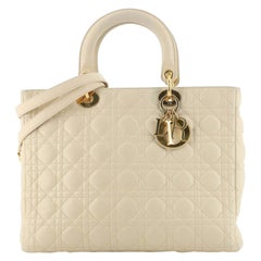 Christian Dior Lady Dior Bag Cannage Quilt Lambskin Large