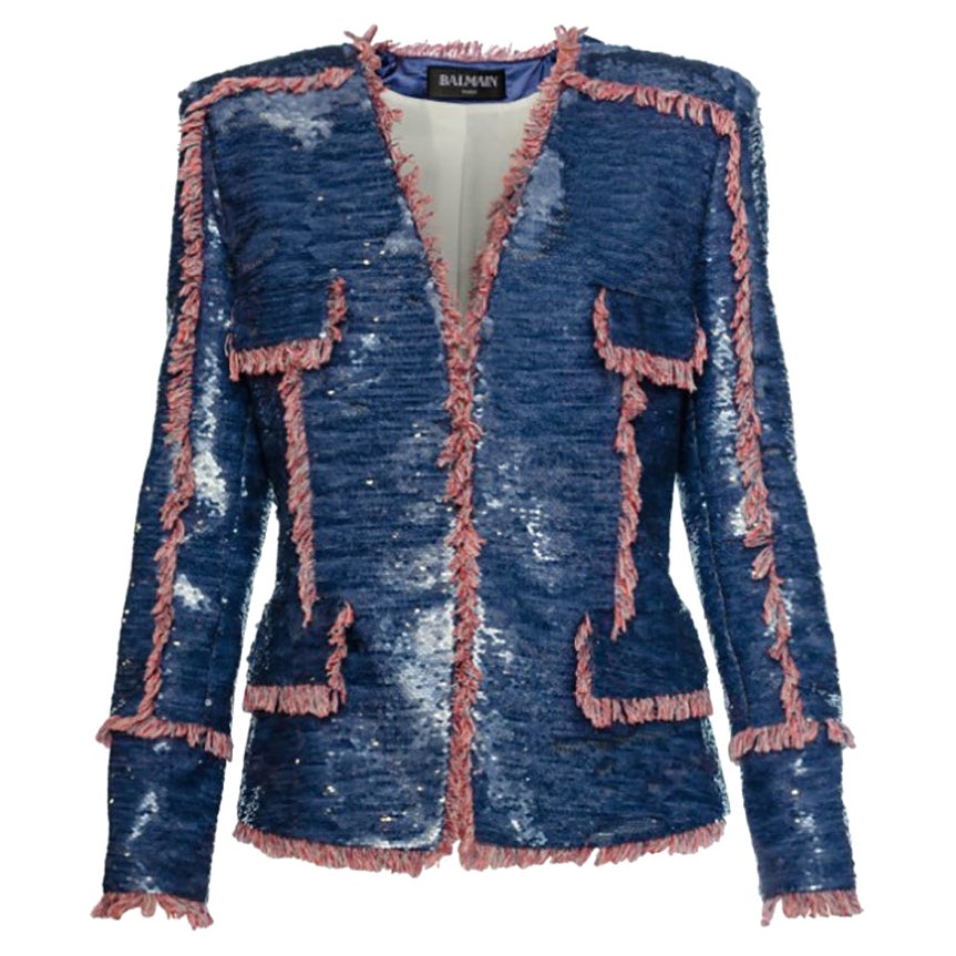 blue sequin jacket