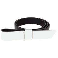 Lanvin Black & White Patent Belt sz S rt. $495