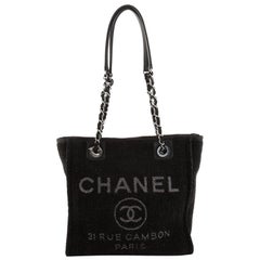Chanel North South Deauville Tote Boucle Small