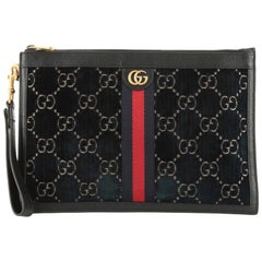 Gucci Ophidia Zip Pouch GG Velvet Large