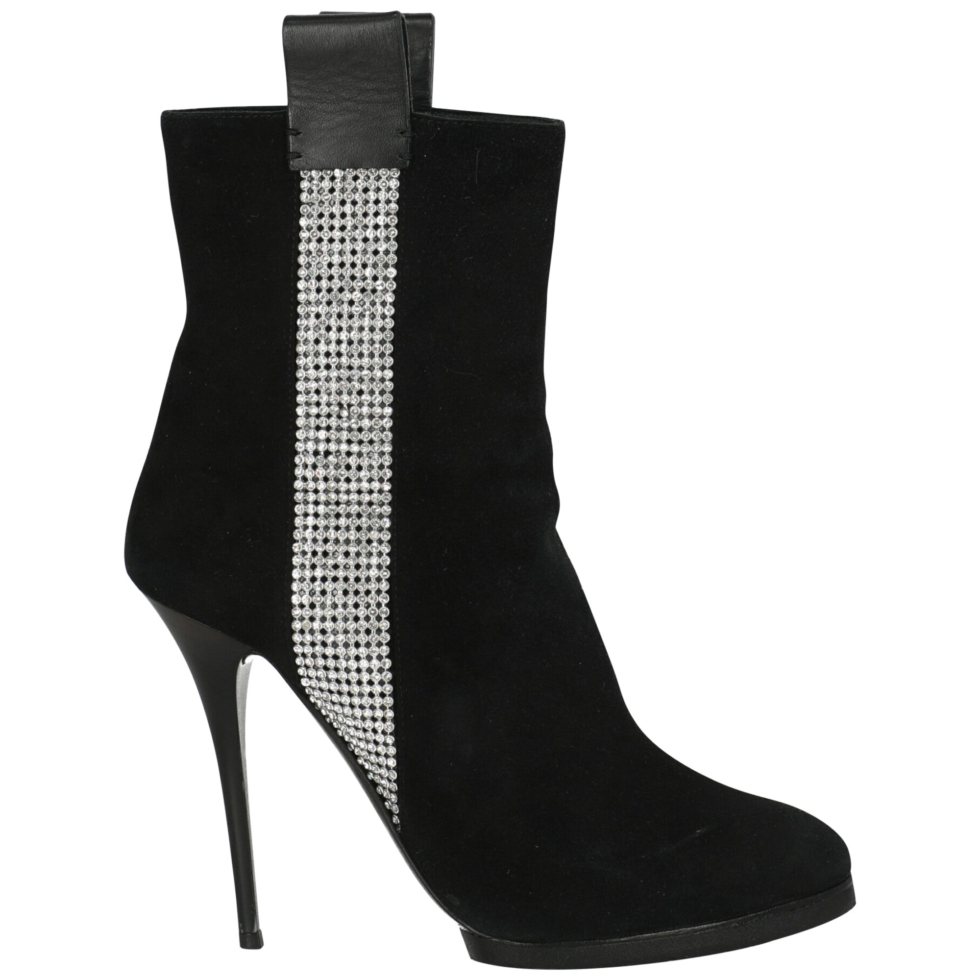 Giuseppe Zanotti Women Ankle boots  Black Leather EU 37.5 For Sale