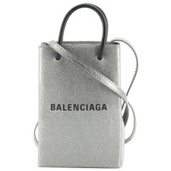 Balenciaga Shopping Phone Holder Glitter Patent