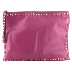 Valentino Rockstud Pouch Leather Oversized