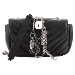 Saint Laurent Classic Monogram Punk Chain Bag Matelasse Chevron Leather Baby