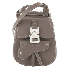 Christian Dior Saddle Backpack Leather Mini