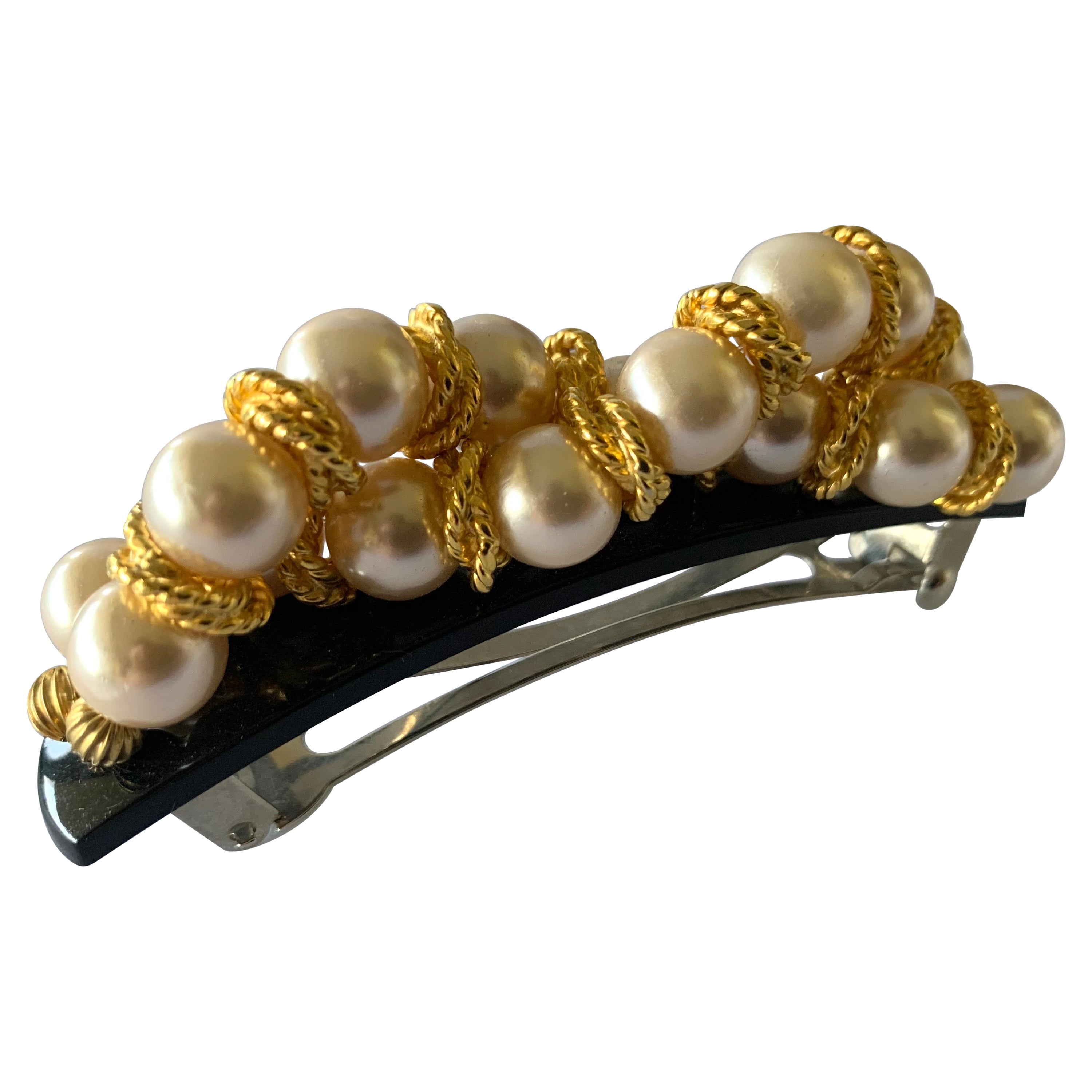 Gold Hair Barrette at 1stDibs 14k gold hair barrettes, rose gold hair