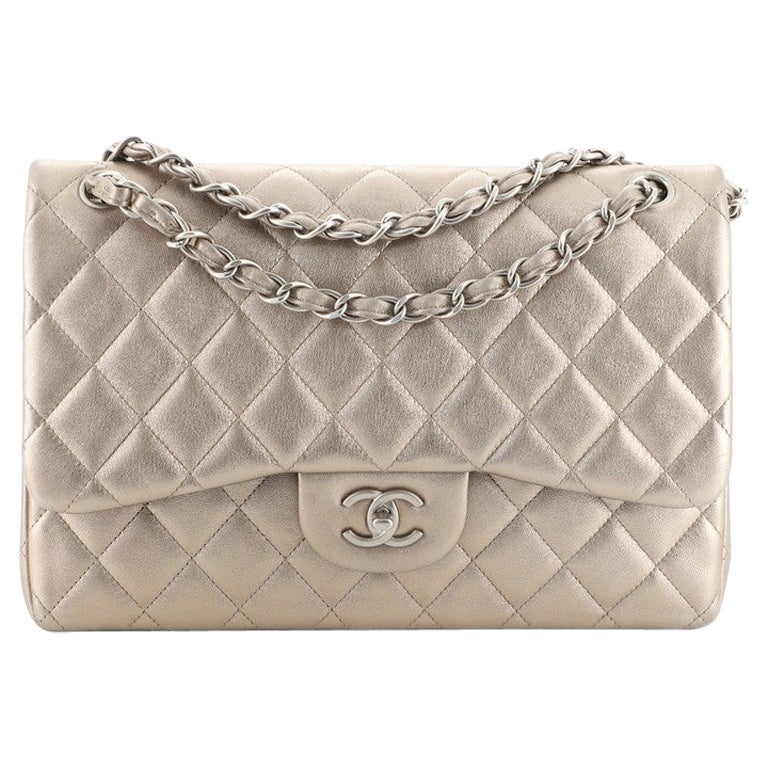 Chanel Classic Double Flap Bag Quilted Lambskin Jumbo