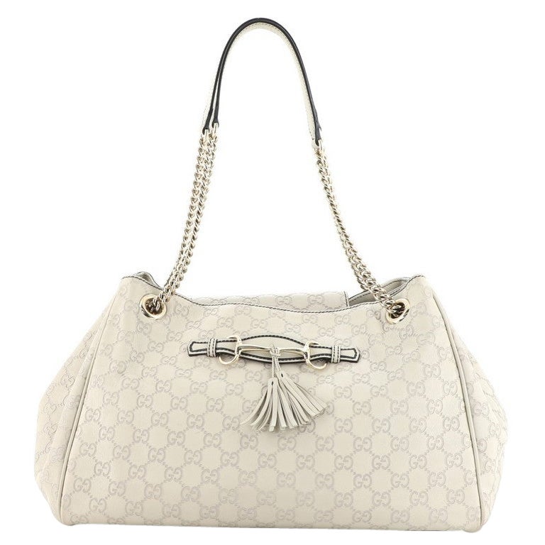 Gucci Emily Flap Shoulder Bag Guccissima Leather Large