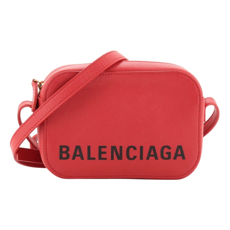 Balenciaga Logo Ville Camera Bag Leather XS at 1stDibs