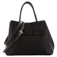 Prada Logo Bow Tote Tessuto with Leather Small